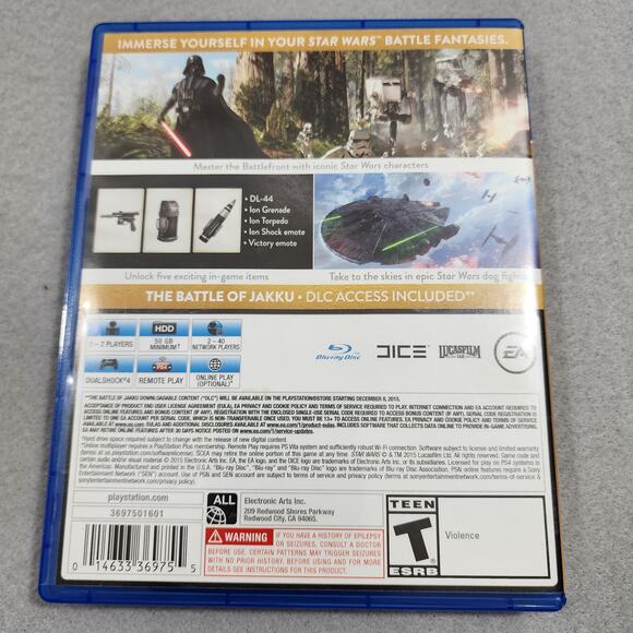 Star Wars Battlefront Deluxe Edition PlayStation (PS4 2015) - Untested - Picture 5 of 5
